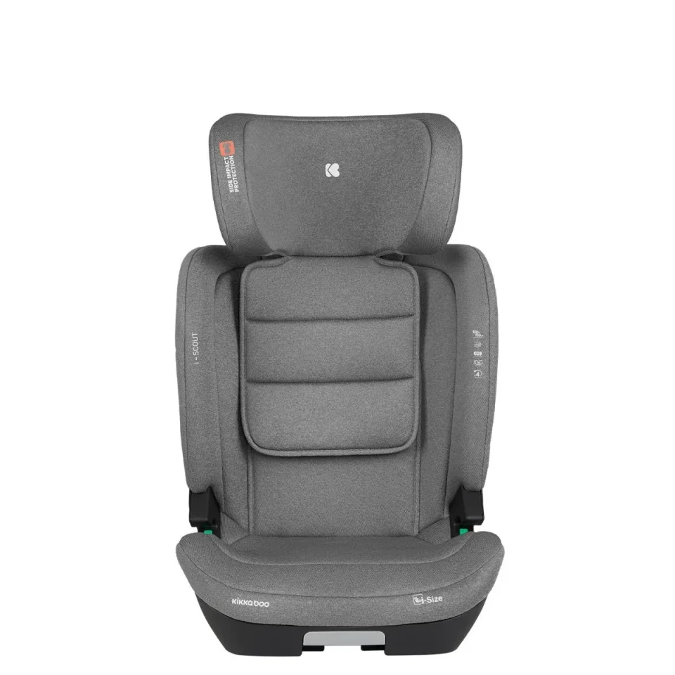 Автокресло с изофиксом i-Size KikkaBoo i-Scout Light Grey, 100-150 см foto