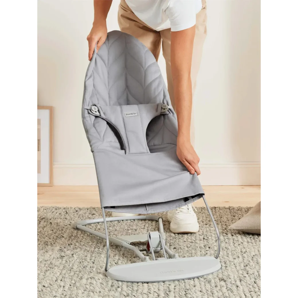 Balansoar BabyBjorn Bliss Light Grey, Bumbac foto