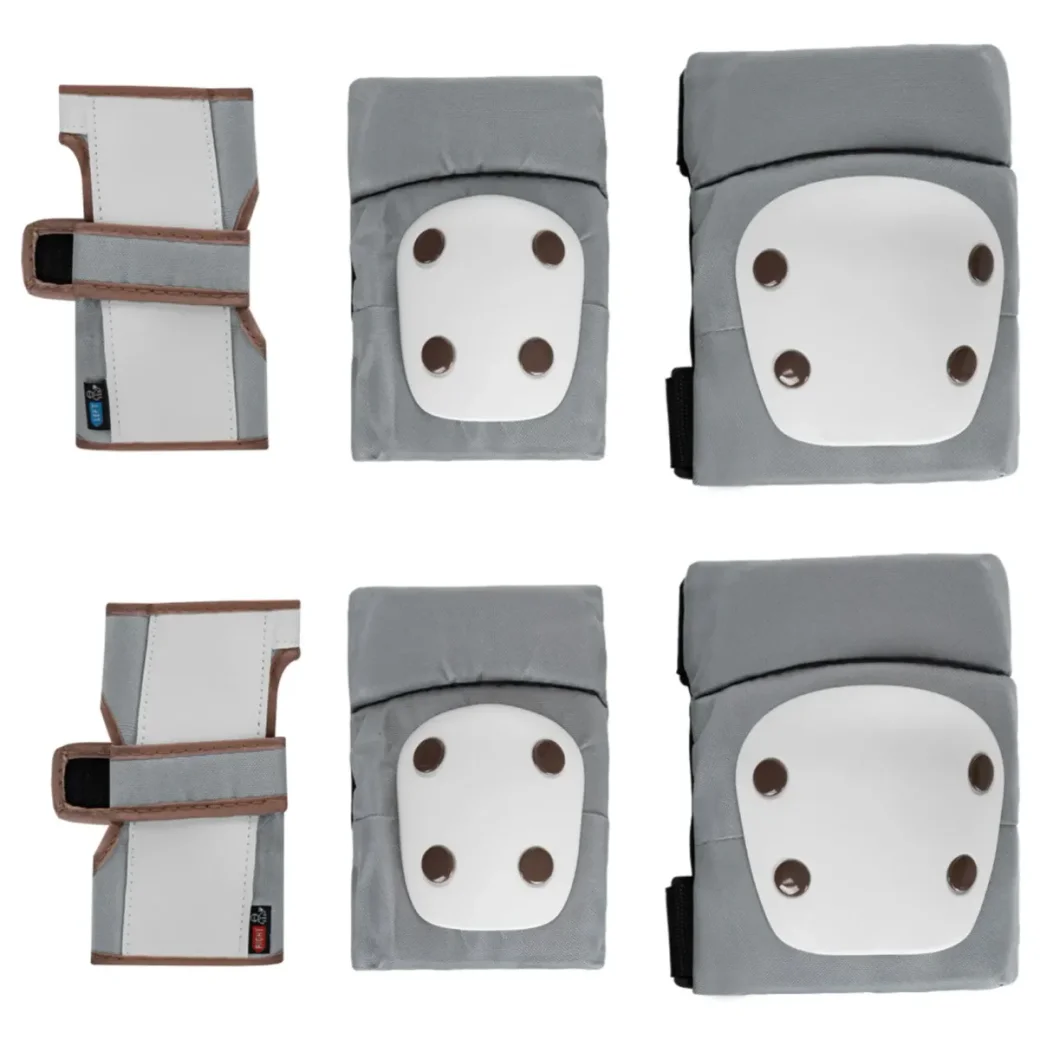 Set de protectii pentru genunchi si coate KikkaBoo Grey foto