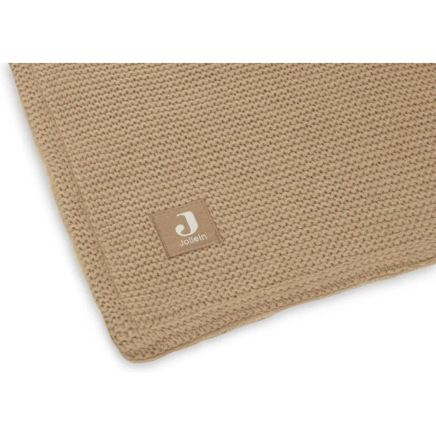 Paturica Jollein Basic Knit Biscuit/Fleece, 100x150 cm foto