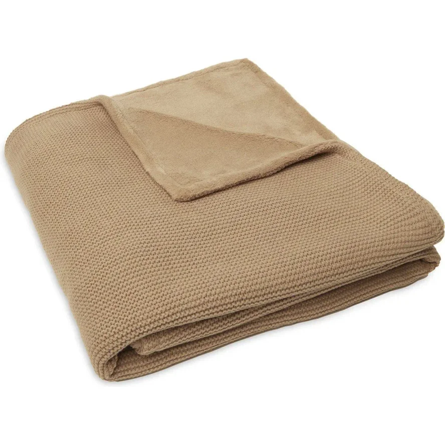 Paturica Jollein Basic Knit Biscuit/Fleece, 100x150 cm foto