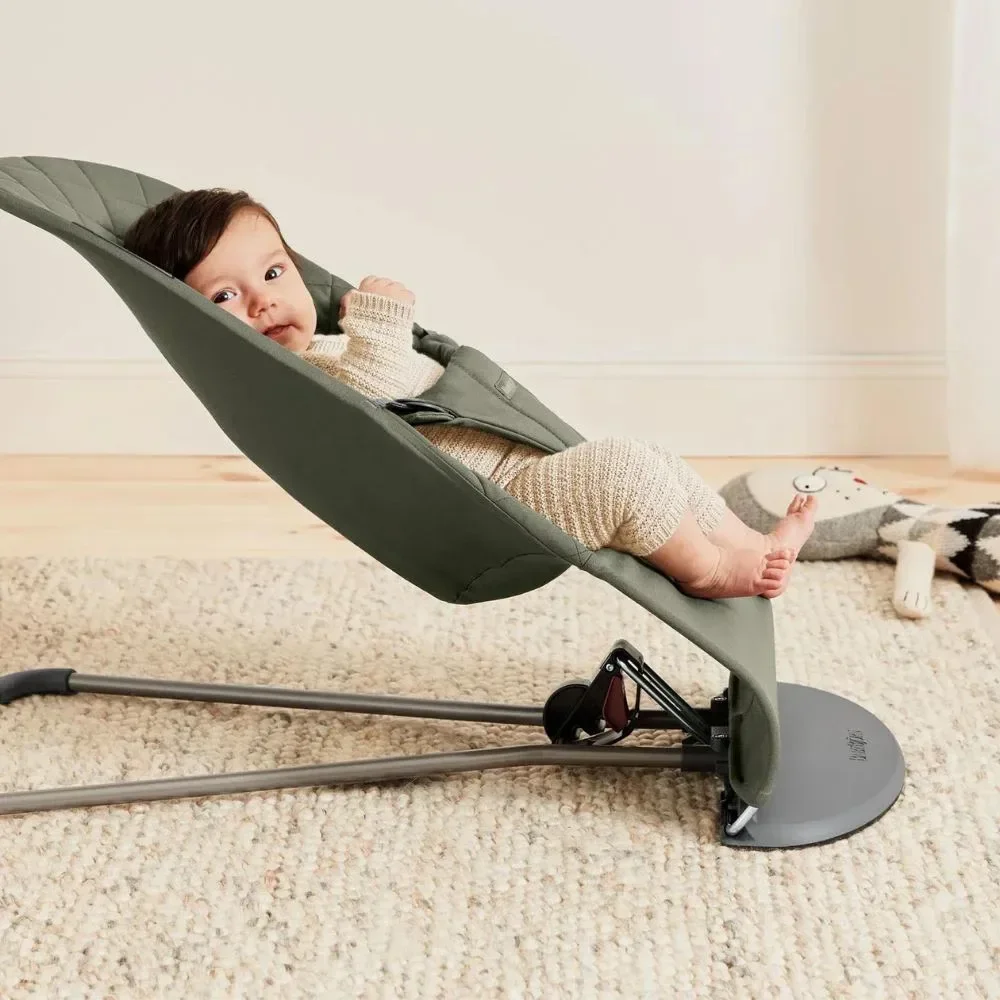Balansoar BabyBjorn Bliss Dark Green, Bumbac foto