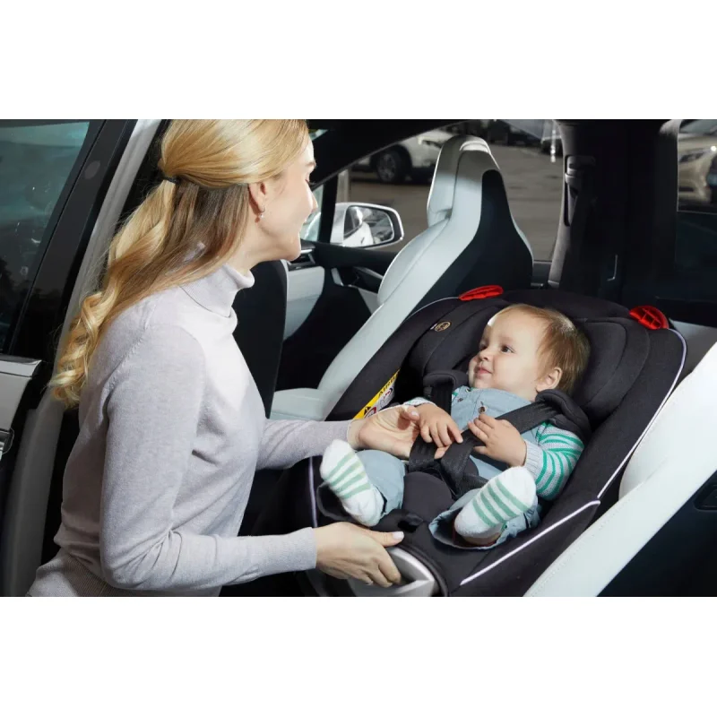 Scaun auto rotativ BabyGo Fixleg 360 Black, 0-25 kg foto