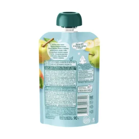 ФрутоНяня Пюре Салатик из 4 фруктов 90г. (6 м+)