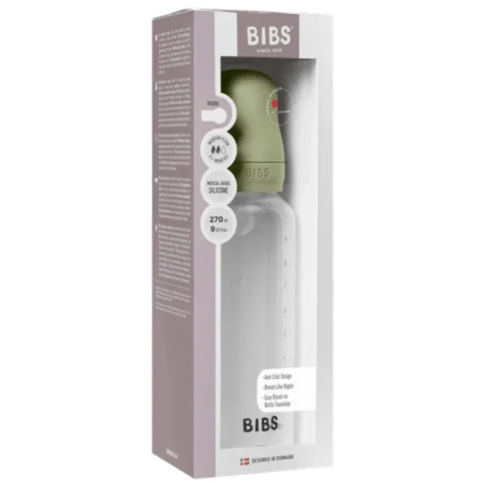 Пластиковая антиколиковая бутылочка BIBS Sage с силиконовой соской 3+ мес, 270 мл foto