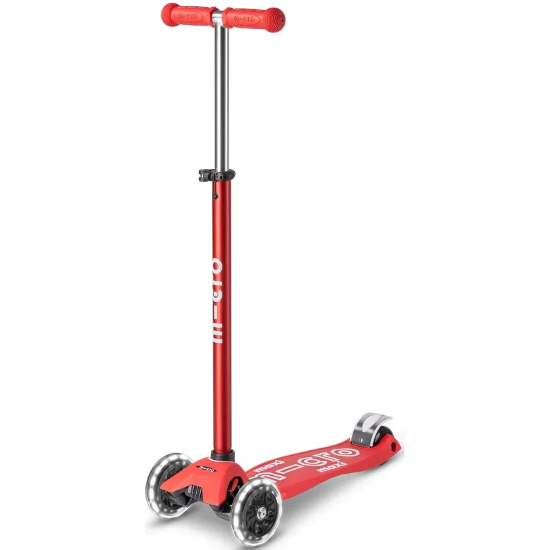 Trotineta Micro Maxi Deluxe LED Red foto