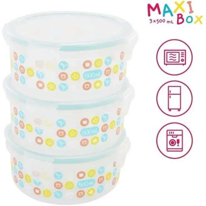 Герметичные чаши для хранения еды Badabulle Maxi 500 мл, 3 шт. foto