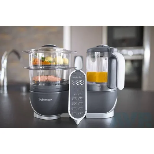 Многофункциональный кухонный комбайн 5 в 1 Babymoov Nutribaby+ Industrial Grey foto