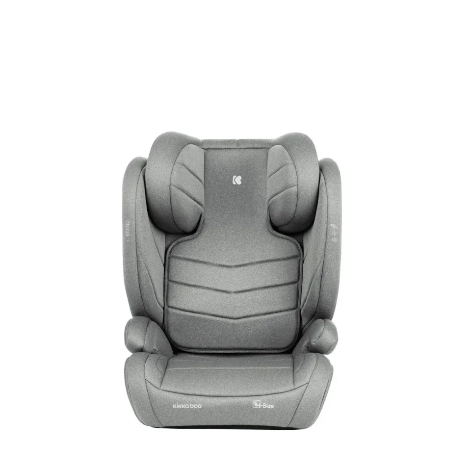 Автокресло с изофиксом i-Size KikkaBoo i-Stand Light Grey, 100-150 см foto