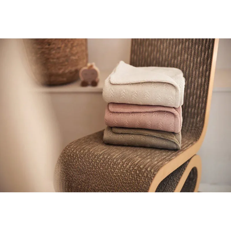Paturica Jollein Grain Knit Oatmeal/Velvet, 100x150 cm foto