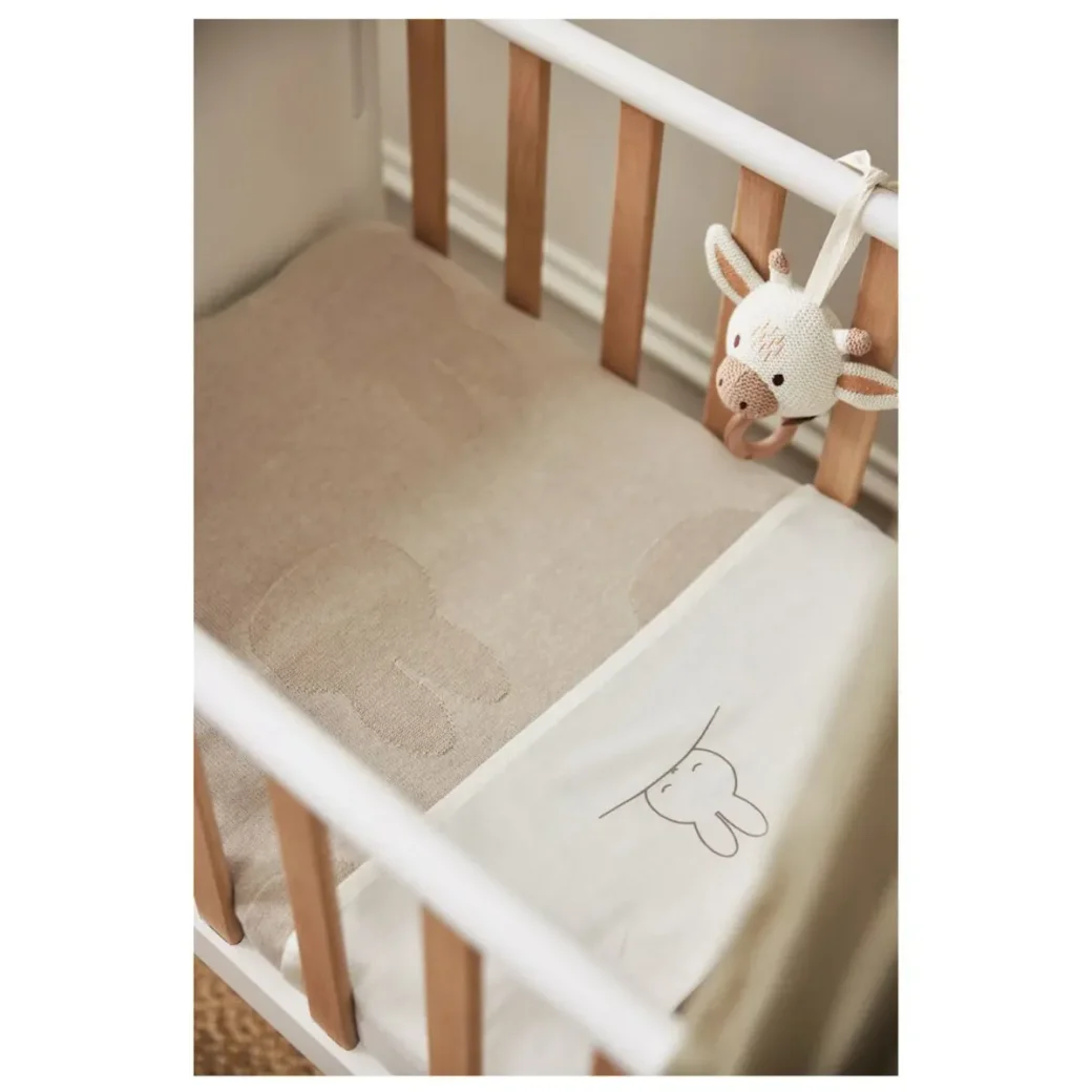 Cearsaf pentru leagan Jollein Sleepy Miffy Funghi, 75x100 cm foto
