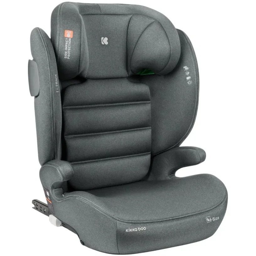 Автокресло с системой Isofix i-Size KikkaBoo i-Track Dark Grey, 100–150 см foto