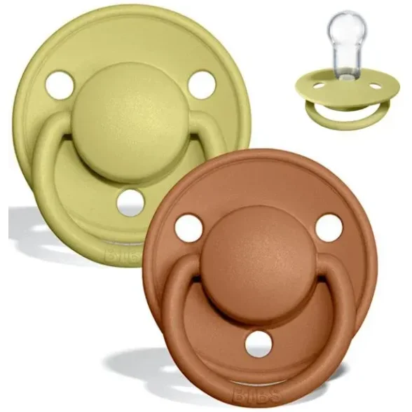 Set 2 suzete rotunde din silicon BIBS De lux Meadow/Earth (0-36 luni) foto