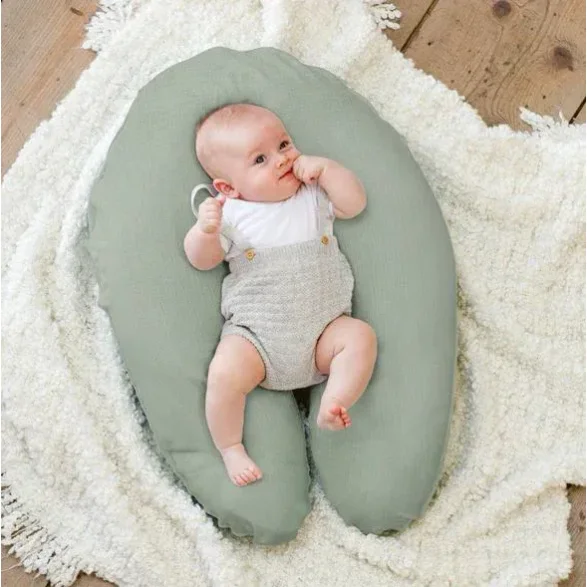 Большая подушка для беременных 3 в 1 Doomoo Comfy Big Tetra Green, органический хлопок foto