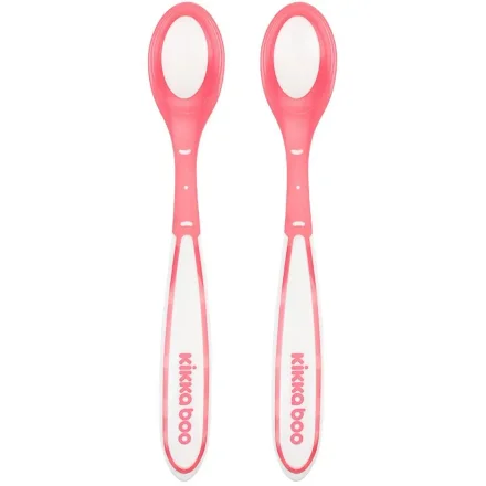 Термочувствительные ложки KikkaBoo Pink, 2 шт. foto