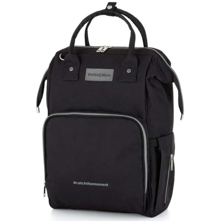 Rucsac pentru mame Petite&Mars Jack Just Black foto