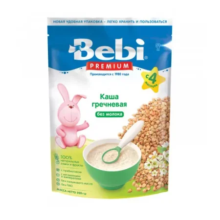 bebi premium Каша безмолочная гречневая с пребиотиками( 4 м+) 200 гр.