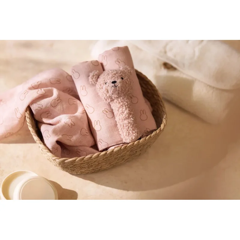 Муслиновая пеленка Jollein Miffy Silhouettes Wild Rose, 70x70 см, 3 шт. foto