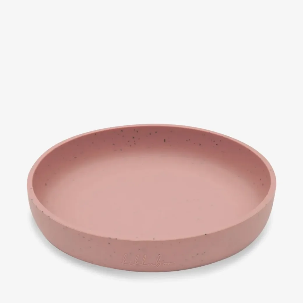Farfurie din silicon KikkaBoo Platinum Blush foto