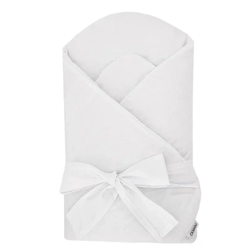 Пеленка для пеленания с бантом FEEDO Pure White, 75x75 см foto