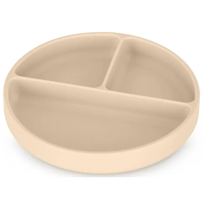 Силиконовая тарелка с отделениями Petite&Mars Take&Match Desert Sand foto