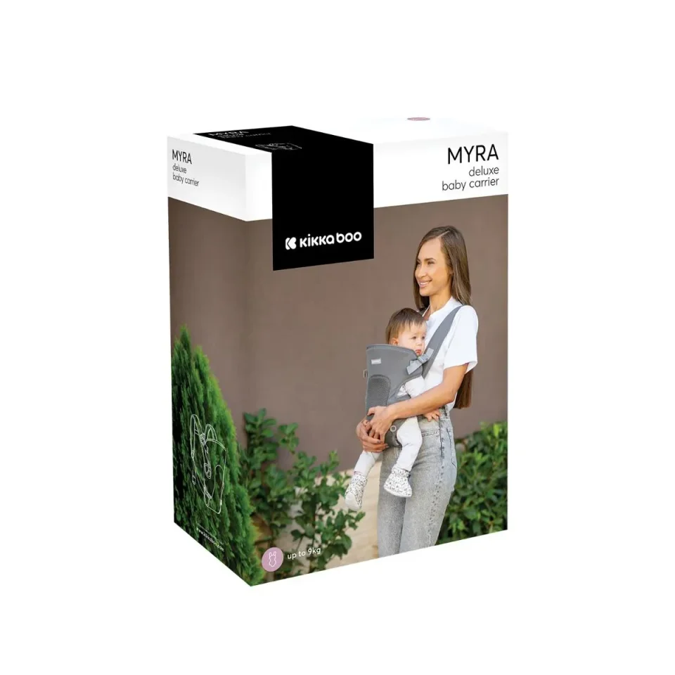 Marsupiu KikkaBoo Myra Mesh Grey foto