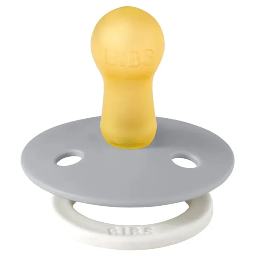 Set 2 suzete rotunde din latex fosforescente BIBS Colour Glow Sage/Cloud (6-18 luni) foto
