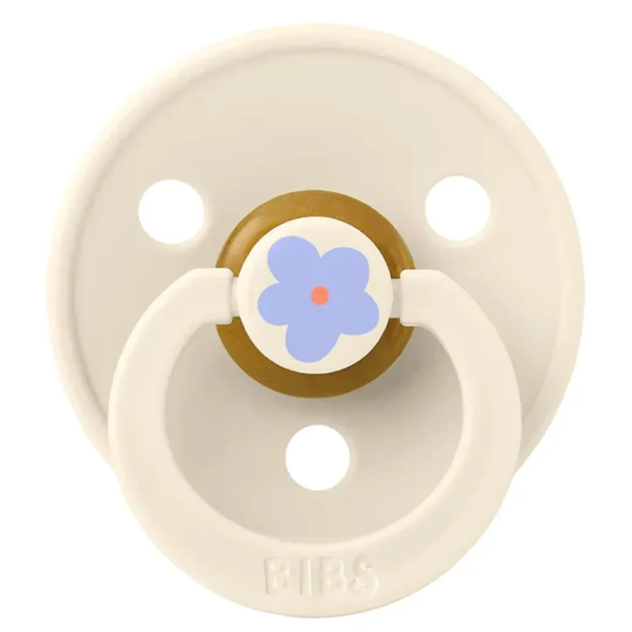Set 2 suzete rotunde din latex BIBS Studio Colour Jasmine - Ivory Mix (6-18 luni) foto
