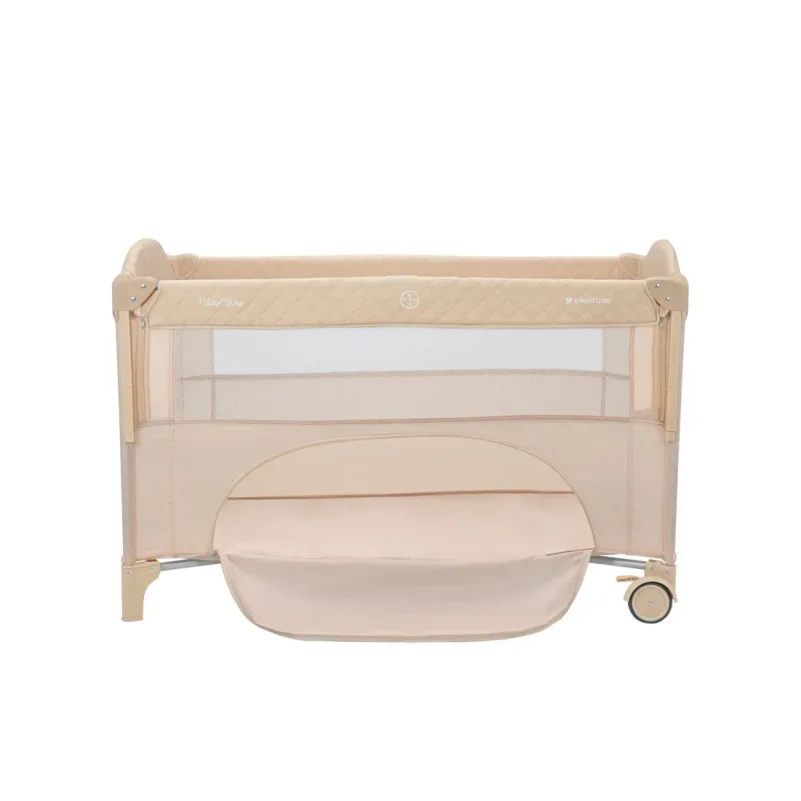 Patut pliabil cu 2 nivele KikkaBoo Milky Way Beige foto