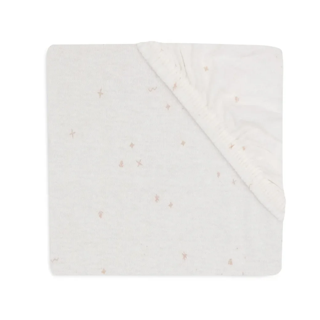 Cearsaf cu elastic Jollein Jersey Twinkling Wild Rose, 120x60 cm foto