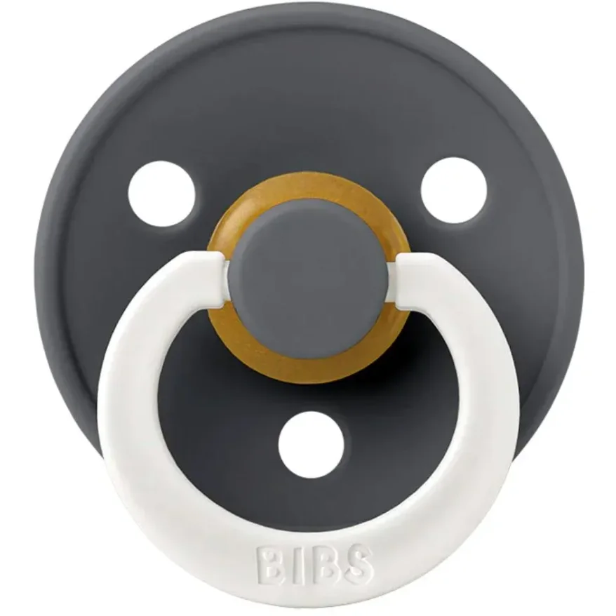 Suzeta rotunda din latex BIBS Glow Iron (6-18 luni) foto