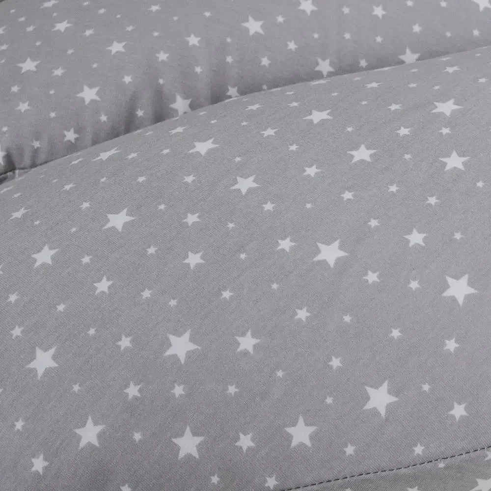 Perna pentru maternitate Ceba Baby Huggy Jersey Basic Grey Stars foto