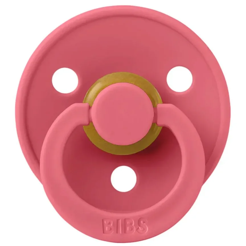 Пустышка круглая латексная BIBS Coral (6-18 мес.) foto