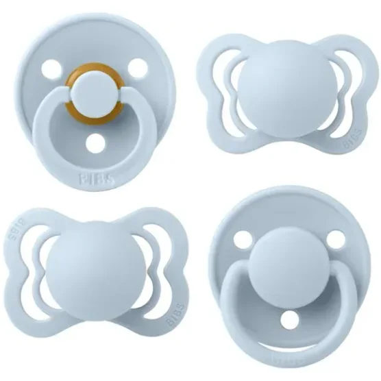 Набор из 4 пустышек BIBS Try-it Collection Baby Blue (0–6 мес) foto