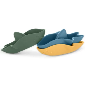 Jucarie pentru baie din silicon Petite&Mars Sharks (6+ luni) foto