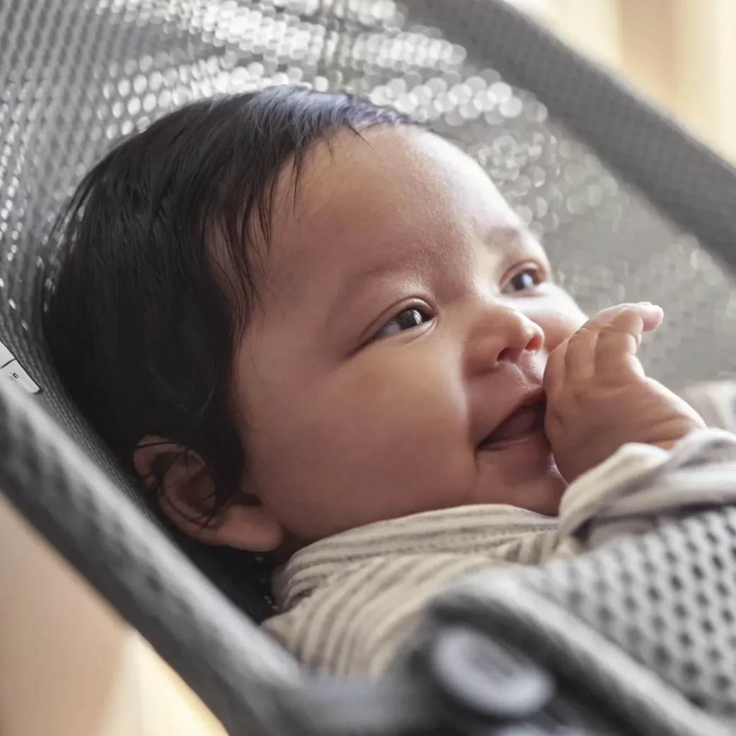 Кресло-шезлонг BabyBjorn Bliss Grey, Mesh foto