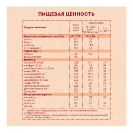 Винни terci cu lapte din orez cu prebiotice (4m+) 200 gr.