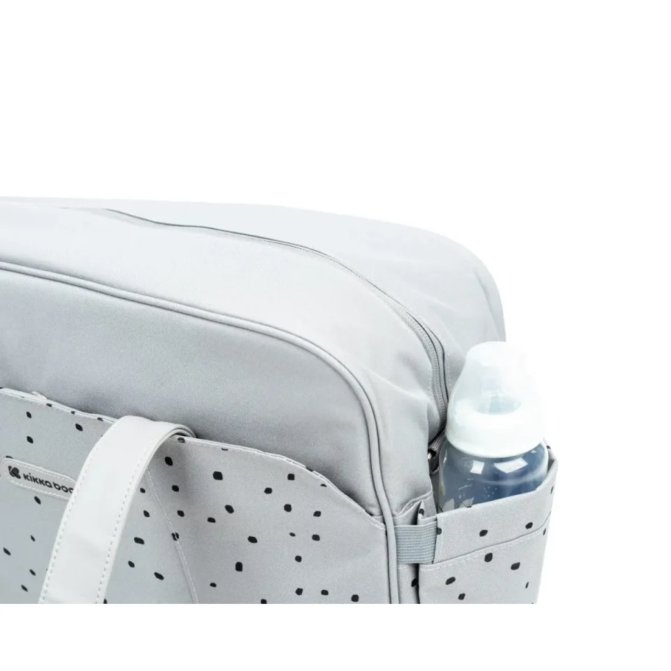 Geanta pentru mame KikkaBoo Chelsea Dots Grey foto