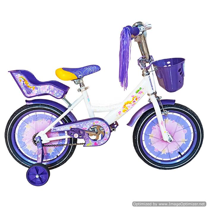 Bicicletă pentru fetițe GIRLS White&Viloet